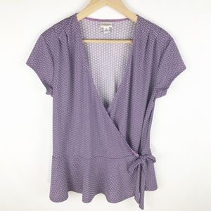 Isaac Mizrahi for Target Polkadot Wrap Shirt XL